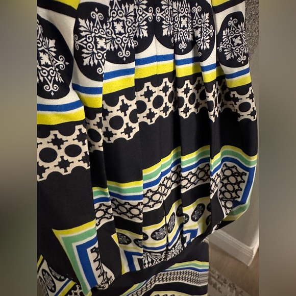 Eliza J NWOT blue and yellow handkerchief halter dress - Picture 5 of 6